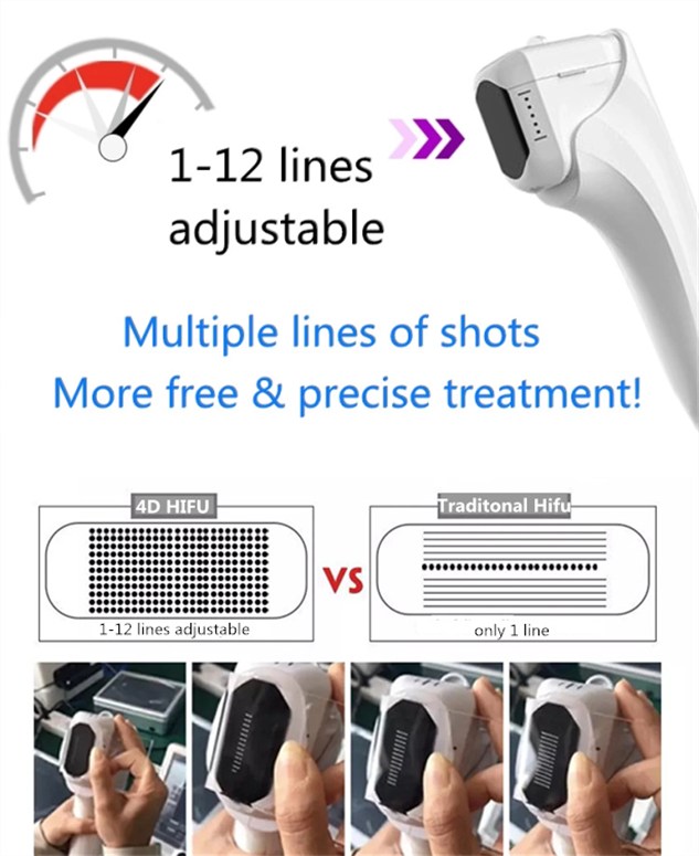 Latest machine ultrasound technology 5 in 1 hifu machine 5D ice one shot 12 lines SMAS layer hifu device