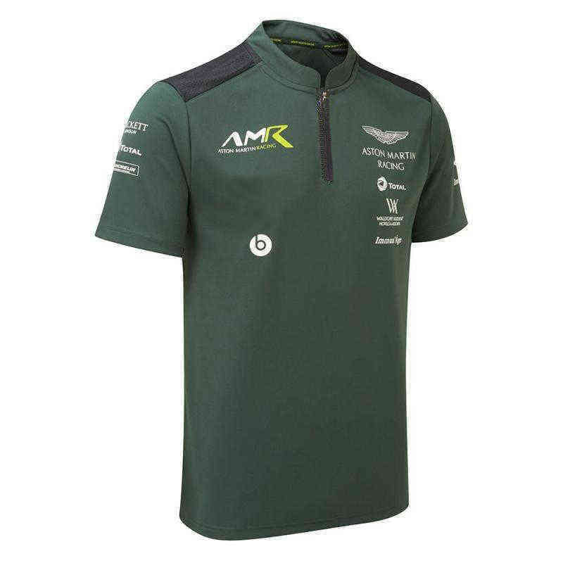 For Aston Martin Men Polo Quick Drying Breathable Street Equipment Shirts Short Sleeve Casual Collar Motorsport F1 Team Racing Extreme Sport Polos U6SL