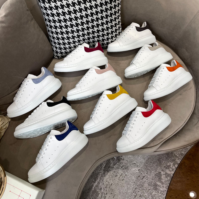 White Casual shoes women Travel leather Thick soled lace-up sneaker Crystal bottom lady designer platform Running Trainers Letters men gym sneake