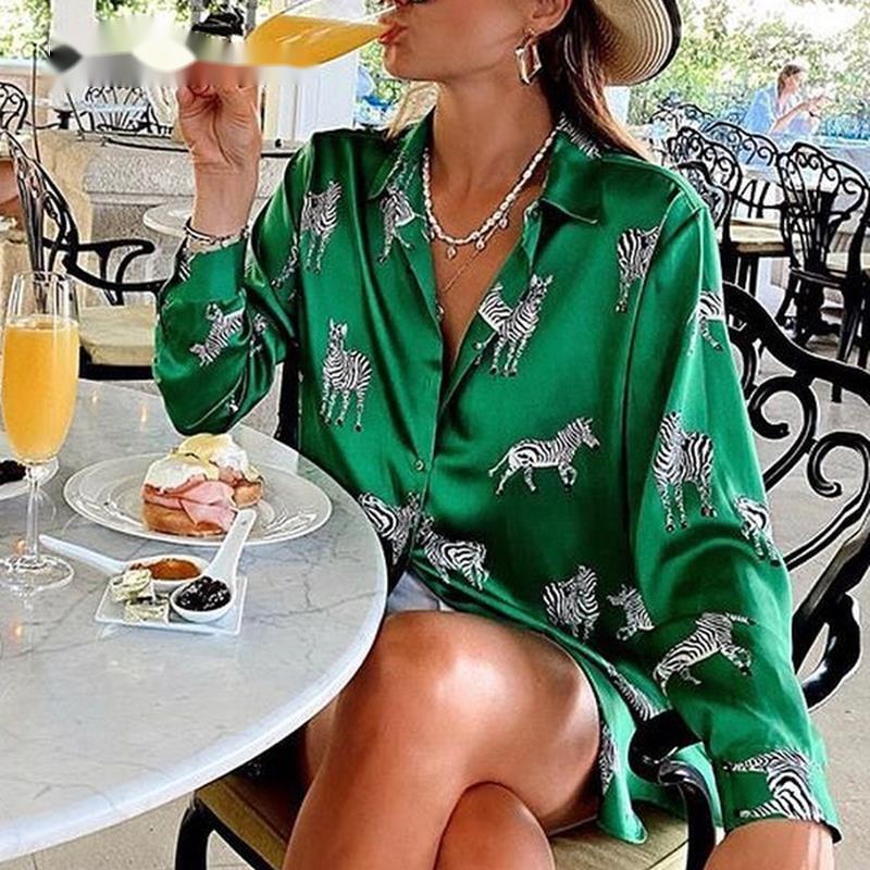 Women' Blouses & Shirts Women Summer Blouse 2022 Long Sleeve Turn-down Collar Zebra Printed Chiffon Casual Office Ladies Tops Loose BlusasW, Green
Women' Blouses & Shirts Women Summer Blouse 2022 Long Sleeve Turn-down Collar Zebra Printed Chiffon Casual Office Ladies Tops Loose BlusasW, Green