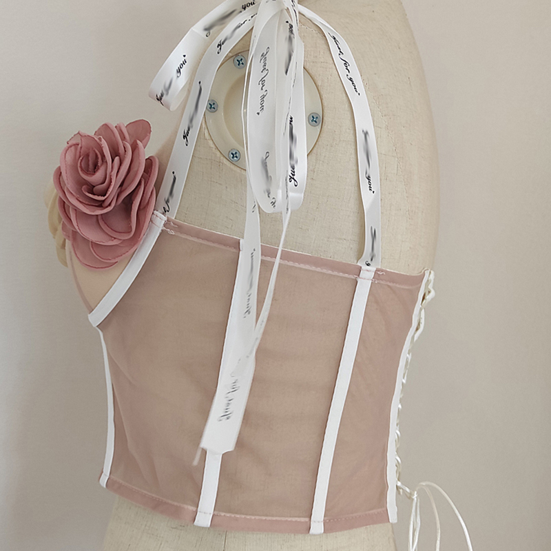 TWOTWINSTYLE Patchwork Flower Vests For Women Square Collar Sleeveless Slimming Hit Color Camis Females Summer Clothing 220316