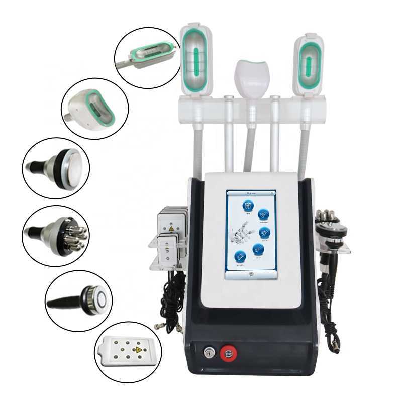 Portable 360 Cryolipolysis Fat Freezing Slimming Machine Double chin Removal RF 40K Ultrasound Cavitation Cryo Lipolaser