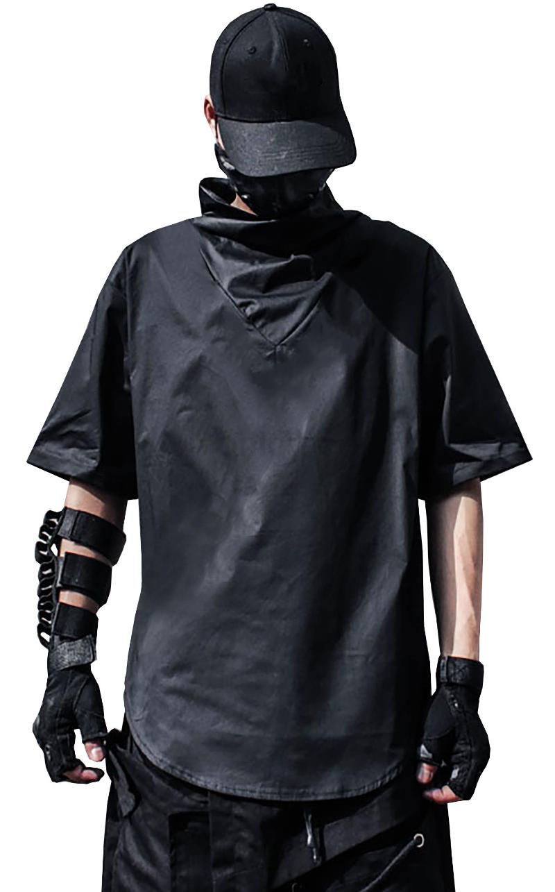 Men's T-Shirts Men's Cargo High Stand Neck Collarstand Short Sleeve T-Shirt SummerMen's, Black
Men's T-Shirts Men's Cargo High Stand Neck Collarstand Short Sleeve T-Shirt SummerMen's, Black