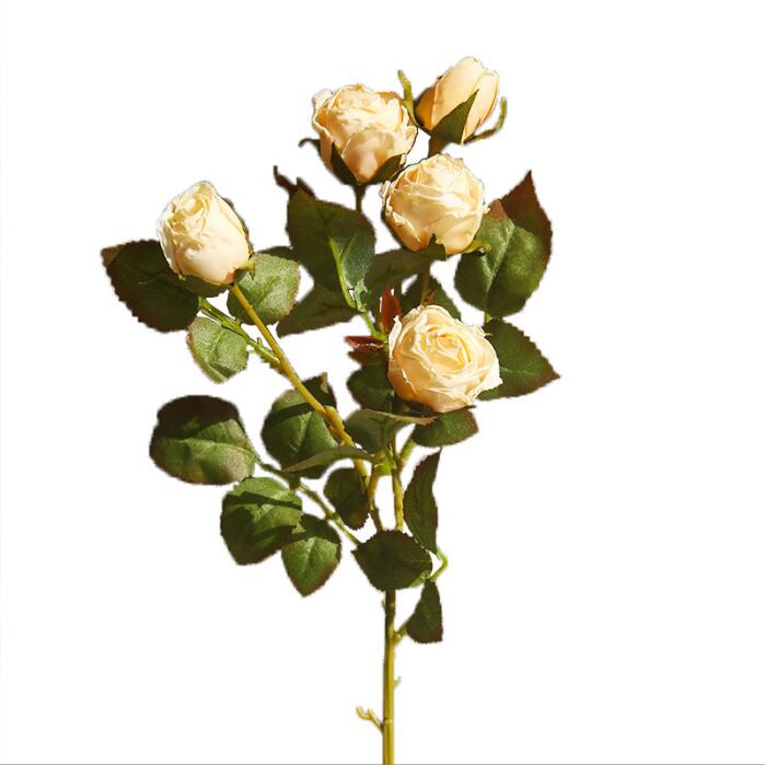 Decorative Flowers Retro rose with burnt edge Wedding Hotel Decoration Flower
