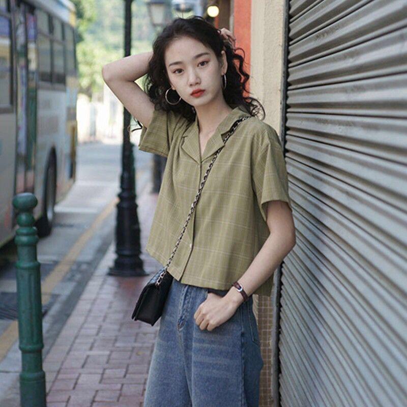 Women' Blouses & Shirts Chiffon Blouse For Women Plaid Shirt Fashion Green Tops Summer Bluzki Damskie Letnie Vintage ShortWomen, Red
Women' Blouses & Shirts Chiffon Blouse For Women Plaid Shirt Fashion Green Tops Summer Bluzki Damskie Letnie Vintage ShortWomen, Red