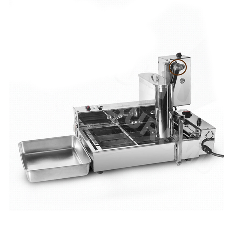 2Kw Electric Doughnut Frying Machine 4 Rows Commercial Automatic Stainless Steel
