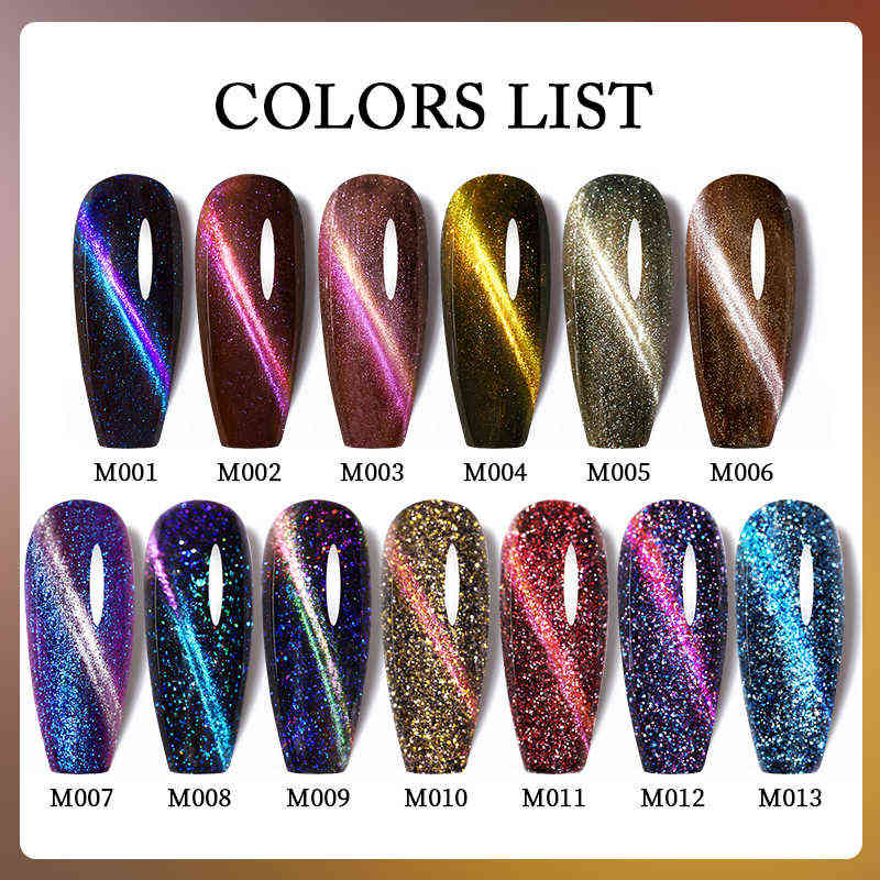 NXY Nail Gel Luminous Cat Magnetic Polish Set with Magnet Stick Glitter Varnish Soak Off Uv Led Lacquers 0328