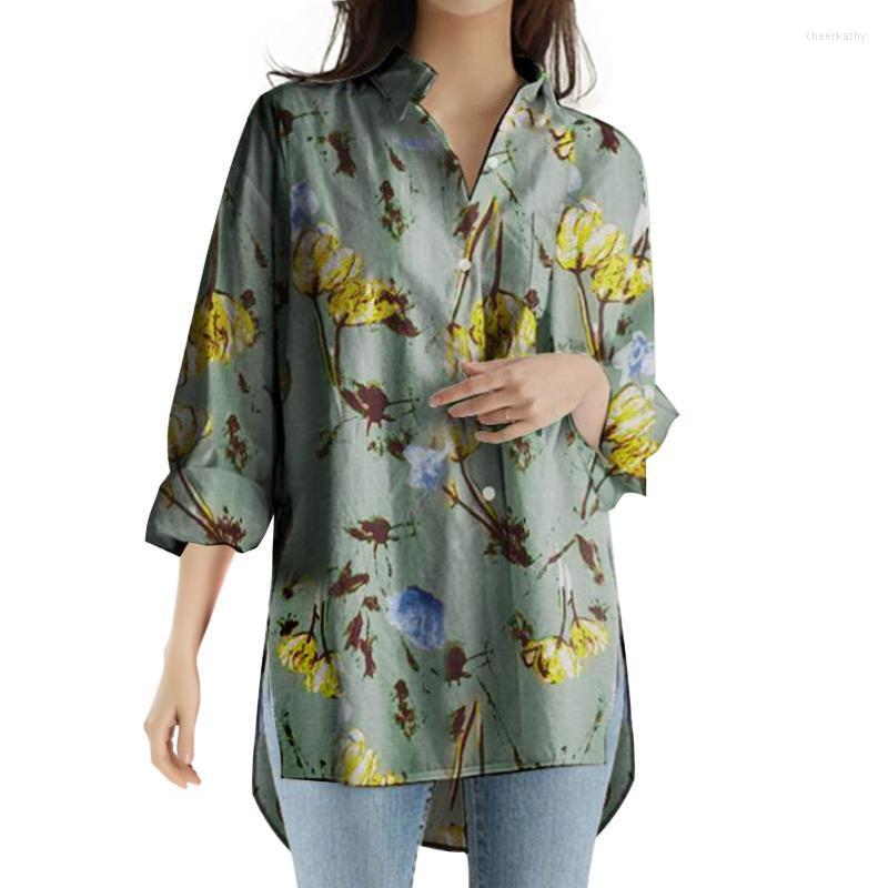 Women' Blouses & Shirts Women Long Sleeve Print Blouse Button Turn-down Collar Ladies Blusa Femininas OversizeCasual Lapel Tops TunicWomen, Green
Women' Blouses & Shirts Women Long Sleeve Print Blouse Button Turn-down Collar Ladies Blusa Femininas OversizeCasual Lapel Tops TunicWomen, Green