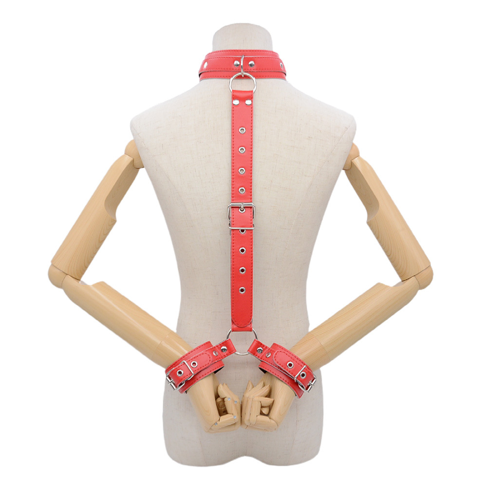 Massage Backhand tied Bdsm Bondage Restraint with Collar and Handcuffs Slave Fetish Bondage Gear Erotic Sex Toys For Couples Adult