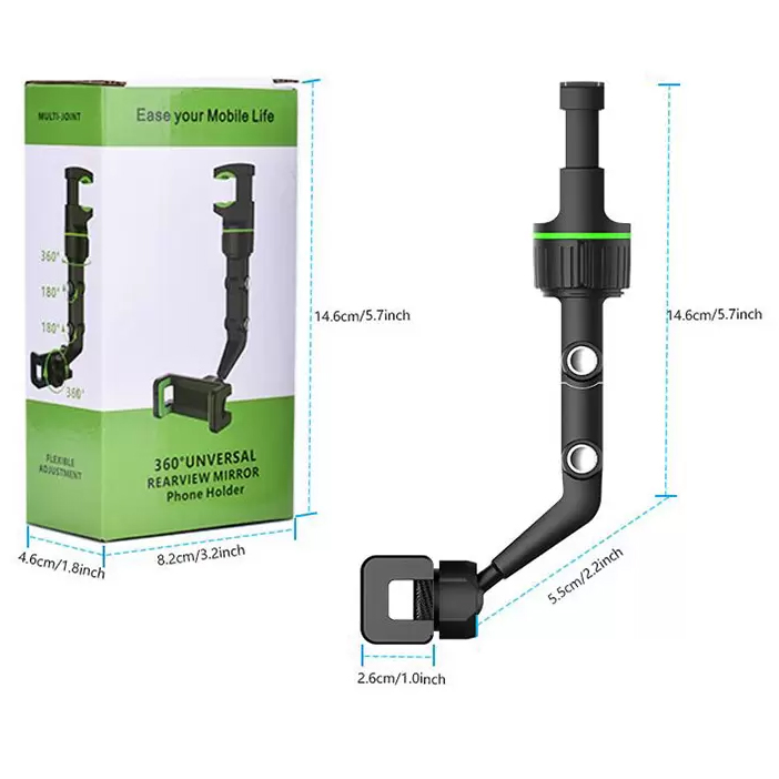 Universal Mount Phone Holder Multifunctional Rotate 360 Degrees Car Rearview Mirror Suspension Holders for Smartphone GPS Bracket