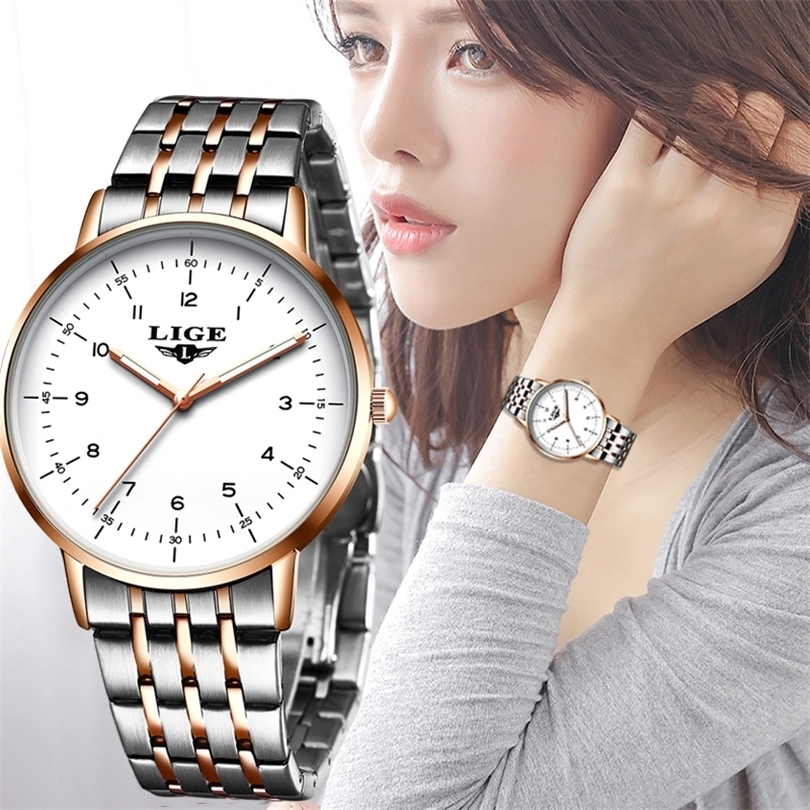 New Fashion Watch Women LIGE Brand Ladies Creative Steel Women Bracelet Watches Female Waterproof Clocks Relogio Feminino 201114, Silver black
New Fashion Watch Women LIGE Brand Ladies Creative Steel Women Bracelet Watches Female Waterproof Clocks Relogio Feminino 201114, Silver black