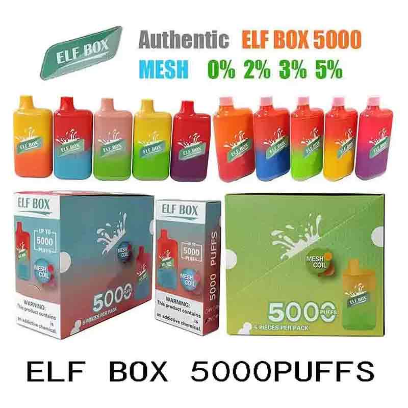 Original Elf Box 5000Puffs Disposable E cigarette Vape Pen Mesh Coil 12ml Pre-filled 0/2/3/5% Pod 650mah Rechargeable Battery Cartridge Pod Device Vaporizer vapes
Original Elf Box 5000Puffs Disposable E cigarette Vape Pen Mesh Coil 12ml Pre-filled 0/2/3/5% Pod 650mah Rechargeable Battery Cartridge Pod Device Vaporizer vapes