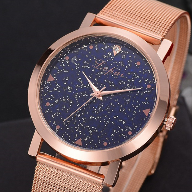 Starry Sky Women Watches Steel Quartz Ladies Watche Charming Rose Bracelet Watch Casual Clock Girl Wristwatch relogio feminino, Gold