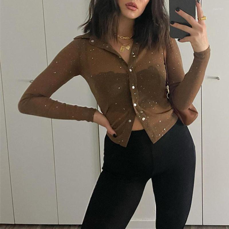 Women' Blouses & Shirts Musuos Summer Women Clothing Sheer Mesh Perspective Shiny Blouse For Street Beach Female Long Sleeve Single Breaste, Auburn
Women' Blouses & Shirts Musuos Summer Women Clothing Sheer Mesh Perspective Shiny Blouse For Street Beach Female Long Sleeve Single Breaste, Auburn