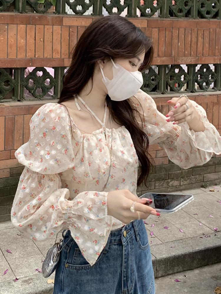 Women's Blouses & Shirts Summer Blouse Korea French Square Neck Puff Sleeve Floral Chiffon Female Fairy Design Short Top Ladies Clothing Kor, Shirt
Women's Blouses & Shirts Summer Blouse Korea French Square Neck Puff Sleeve Floral Chiffon Female Fairy Design Short Top Ladies Clothing Kor, Shirt