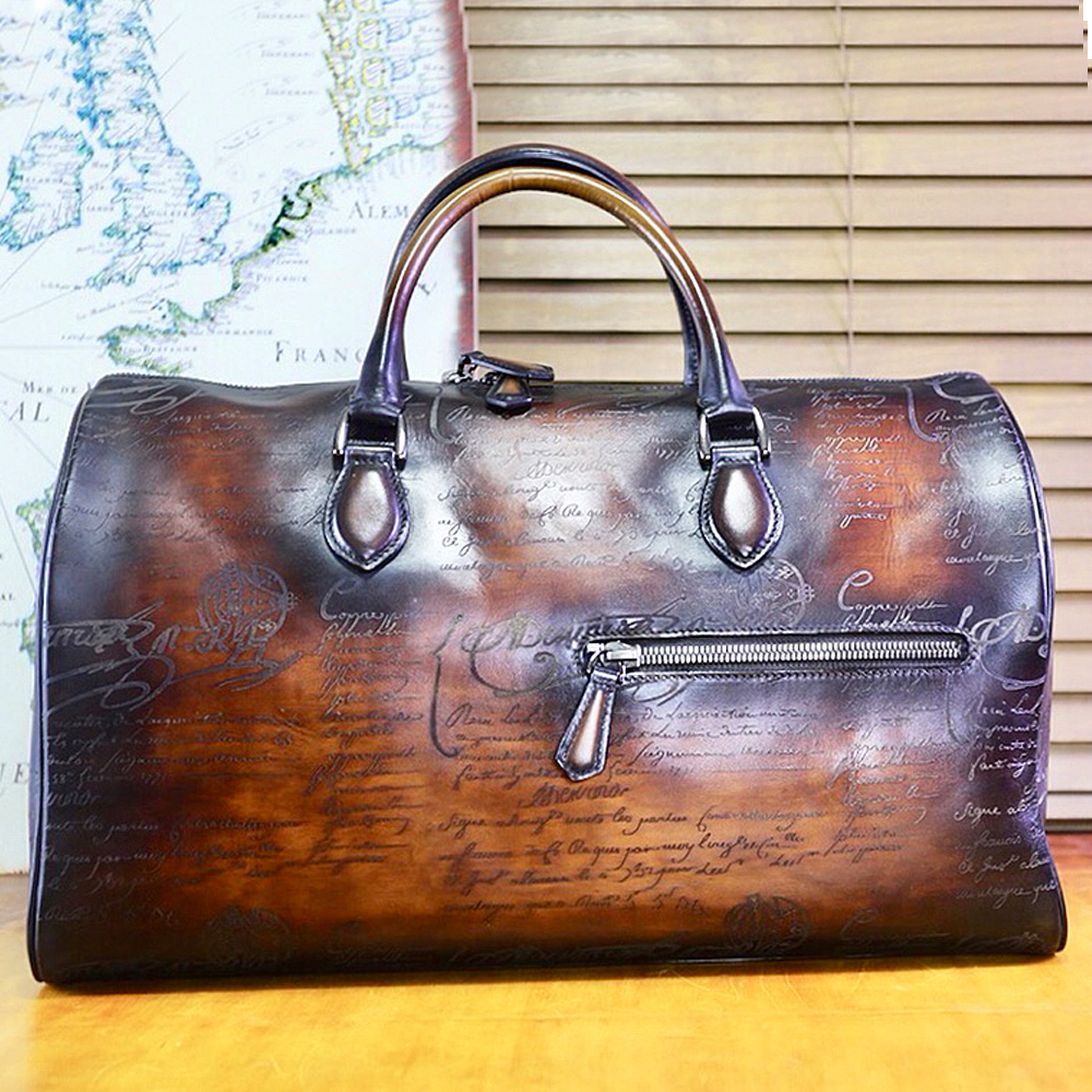 suitcase Men's bag's Jour Off Medium Scritto Leather Travel Bag handmade artificial color change handbag, Brown
suitcase Men's bag's Jour Off Medium Scritto Leather Travel Bag handmade artificial color change handbag, Brown