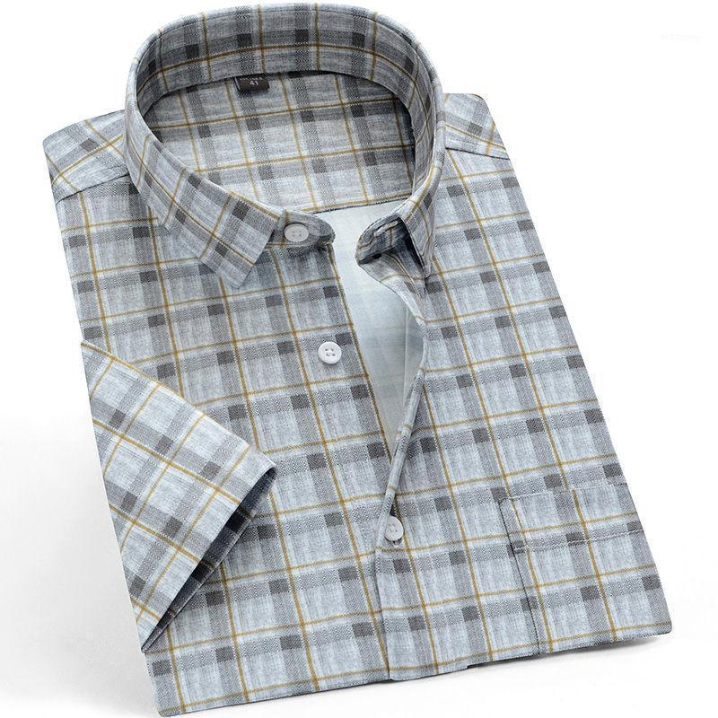 Men's Casual Shirts 2022 M To 6XL Summer Plaid Short Sleeve Ice Silk Men Business Regular Fit Leisure Breathable Blouses Man Tops, Dt-05
Men's Casual Shirts 2022 M To 6XL Summer Plaid Short Sleeve Ice Silk Men Business Regular Fit Leisure Breathable Blouses Man Tops, Dt-05