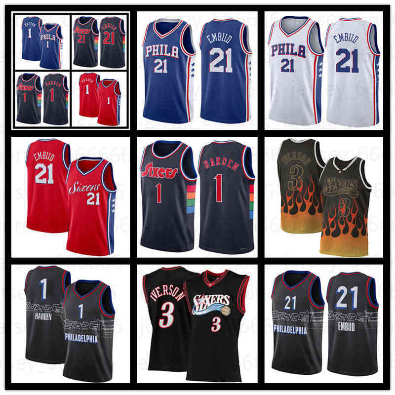 1 James Harden Philadelphia''76ers''Men Joel 21 Embiid Basketball Jersey Allen 3 Iverson Julius 6 Erving 75Th Trae 11 Young Kevin 7 Durant, Men jersey
1 James Harden Philadelphia''76ers''Men Joel 21 Embiid Basketball Jersey Allen 3 Iverson Julius 6 Erving 75Th Trae 11 Young Kevin 7 Durant, Men jersey