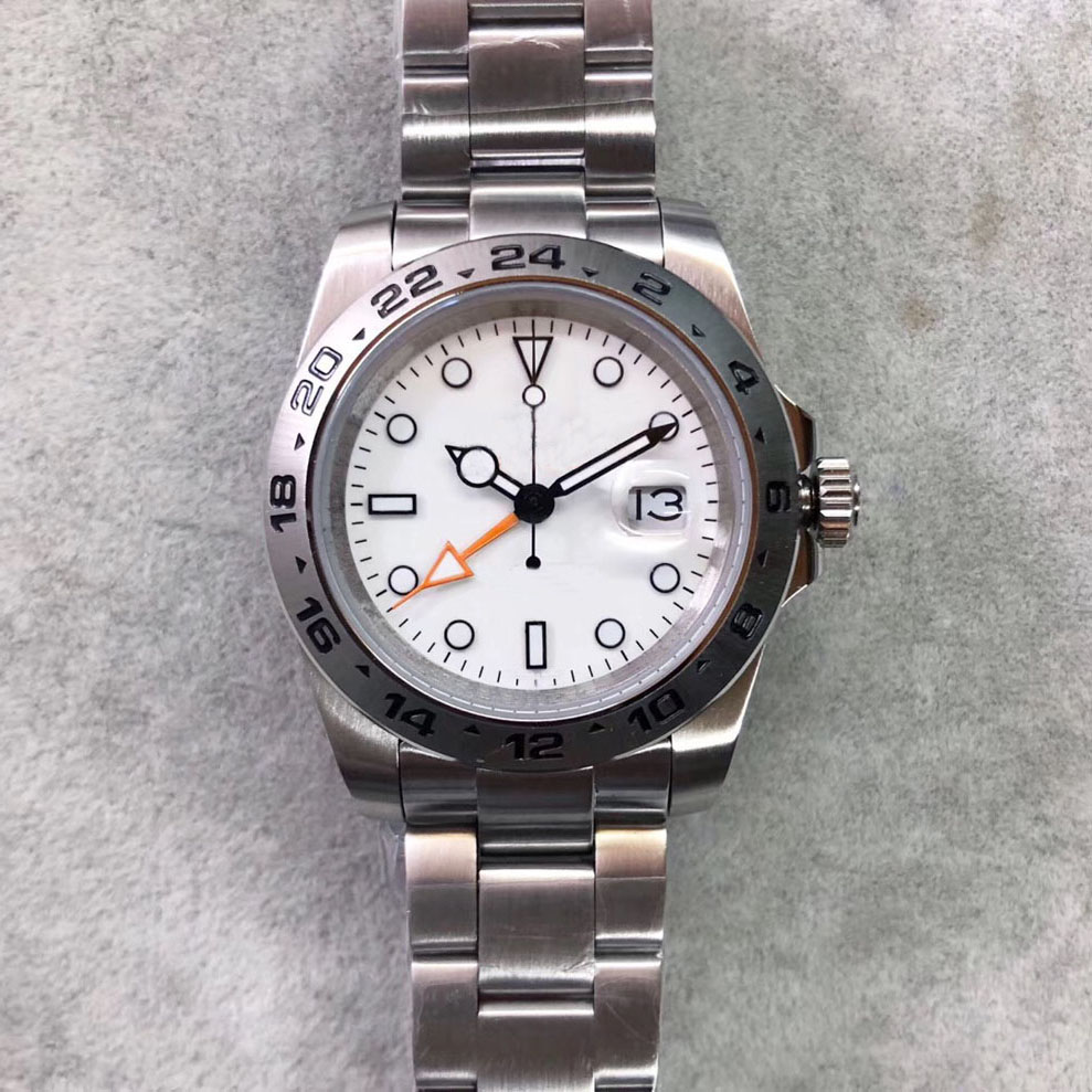 ST9 Mens Watch Silver Dial GMT Adjustable Hand Mechanical Automatic Movement Self-winding Stainless Steel Wristwatches 904L
ST9 Mens Watch Silver Dial GMT Adjustable Hand Mechanical Automatic Movement Self-winding Stainless Steel Wristwatches 904L