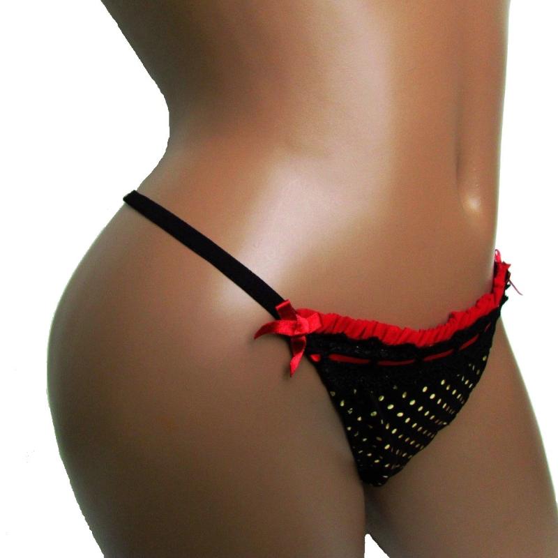 Women's Panties Plus Size Sexy Thongs Women Black Sequin Dots G String Bow Lady Underwears Candy Cherries Briefs Tanga Hipster
Women's Panties Plus Size Sexy Thongs Women Black Sequin Dots G String Bow Lady Underwears Candy Cherries Briefs Tanga Hipster