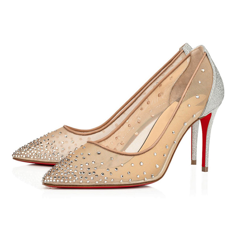 Fashion Originals Women Red Bottoms Sandals Pumps Follies Strass 85 mm Elegant Bride Wedding Party Summer Sexy Mesh Leather Pointed Toes High Heels Sandal Box EU 35-43, #1
Fashion Originals Women Red Bottoms Sandals Pumps Follies Strass 85 mm Elegant Bride Wedding Party Summer Sexy Mesh Leather Pointed Toes High Heels Sandal Box EU 35-43, #1