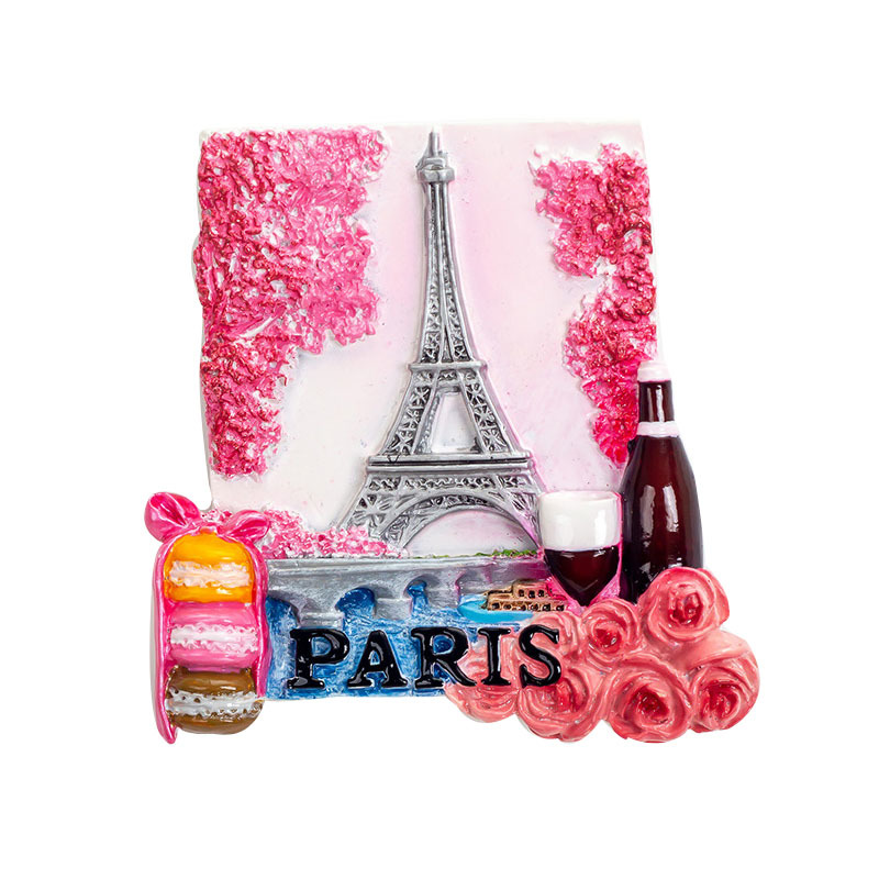 3D Resin Franch Travel Souvenirs Fridge Magnets Louvre Eiffel Tower Magnetic Refrigerator Stickers For Home Kitchen Decoration