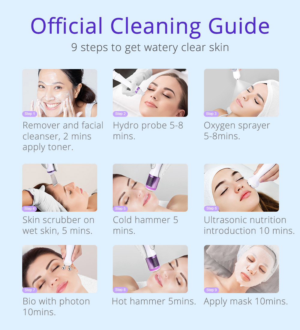 Skin Rejuvenation Facial Lifting Cleansing Microdermabrasion Equipment for Acne Removal Wrinkle Tightening Oxygen Bubble Facial Beauty Machine