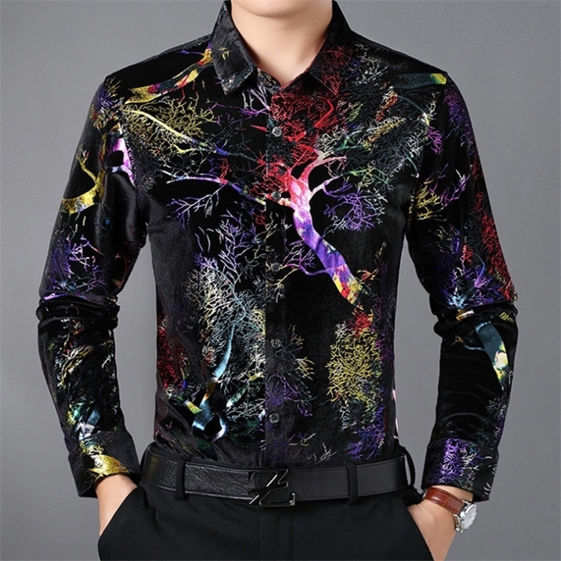 Luxury Gold Velvet Men's Shirts Casual Print Long Sleeve Shirt Men Shiny Tuxedo camisa masculina 220323, Red
Luxury Gold Velvet Men's Shirts Casual Print Long Sleeve Shirt Men Shiny Tuxedo camisa masculina 220323, Red
