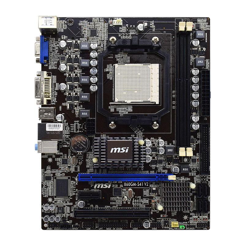 Motherboards AM3 Motherboard MSI 860GM-S41 V2 Socket DDR3 AMD 780L SATA II USB2.0 PCI-E 2.0 Micro ATX For Phenom
Motherboards AM3 Motherboard MSI 860GM-S41 V2 Socket DDR3 AMD 780L SATA II USB2.0 PCI-E 2.0 Micro ATX For Phenom