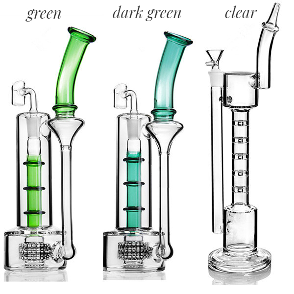 Clear Green Dark Green Recycler Hookahs Upline Glass Bongs Spline Perc Dab Rig Pipes with 14mm Joint Bamboo Shape
Clear Green Dark Green Recycler Hookahs Upline Glass Bongs Spline Perc Dab Rig Pipes with 14mm Joint Bamboo Shape