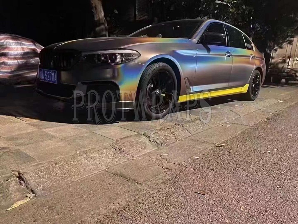 Premium Satin Matte Psychedelic Gloss Flip Vinyl For Whole Car wrap With Air bubble Free vehicle Wrapping Covering Foil Sticker 1.52x20m 5x65ft