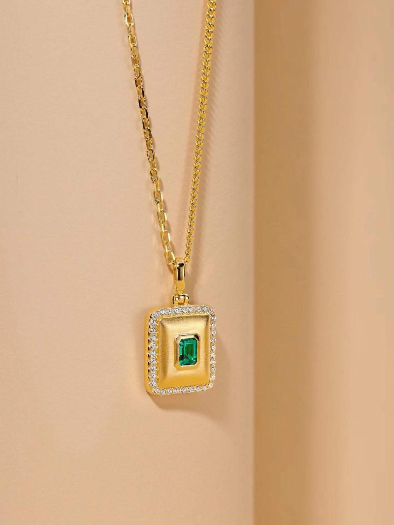 Chokers Sterling Silver Green Natural Emerald Necklace Women Geometric Rectangle Pendant Long AB Chain ChokerChokers ChokersChokers
Chokers Sterling Silver Green Natural Emerald Necklace Women Geometric Rectangle Pendant Long AB Chain ChokerChokers ChokersChokers