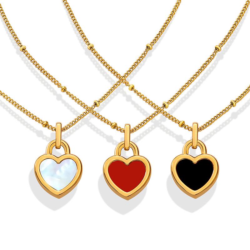 Pendant Necklaces Titanium Steel 18K Gold Two-color Peach Heart Necklace Seashell Cream Sweet Style Girl Daily CollocationPendant
Pendant Necklaces Titanium Steel 18K Gold Two-color Peach Heart Necklace Seashell Cream Sweet Style Girl Daily CollocationPendant