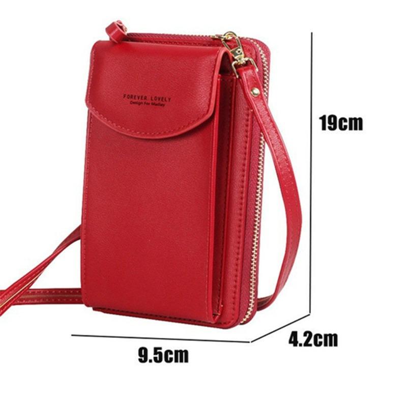 Evening Bags Women Wallet Shoulder Mini Leather Straps Mobile Phone Big Card Holders Handbag Money Pockets Small Bagsevening