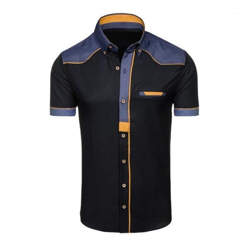 Patchwork Denim Shirt Men Short Sleeve Cool Breathable Comfortable Clothes Camisas De Hombre Pasture Work Casual For Men's Shirts, Black
Patchwork Denim Shirt Men Short Sleeve Cool Breathable Comfortable Clothes Camisas De Hombre Pasture Work Casual For Men's Shirts, Black