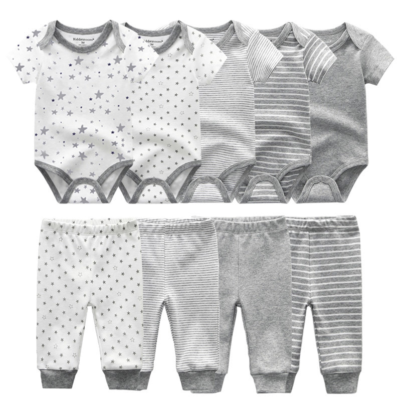 Solid Bodysuits+Pants Baby Boy Clothes Clothing Sets 0-12M Baby Girl Clothes Unisex born Girls Baby Cotton Roupa de 220425