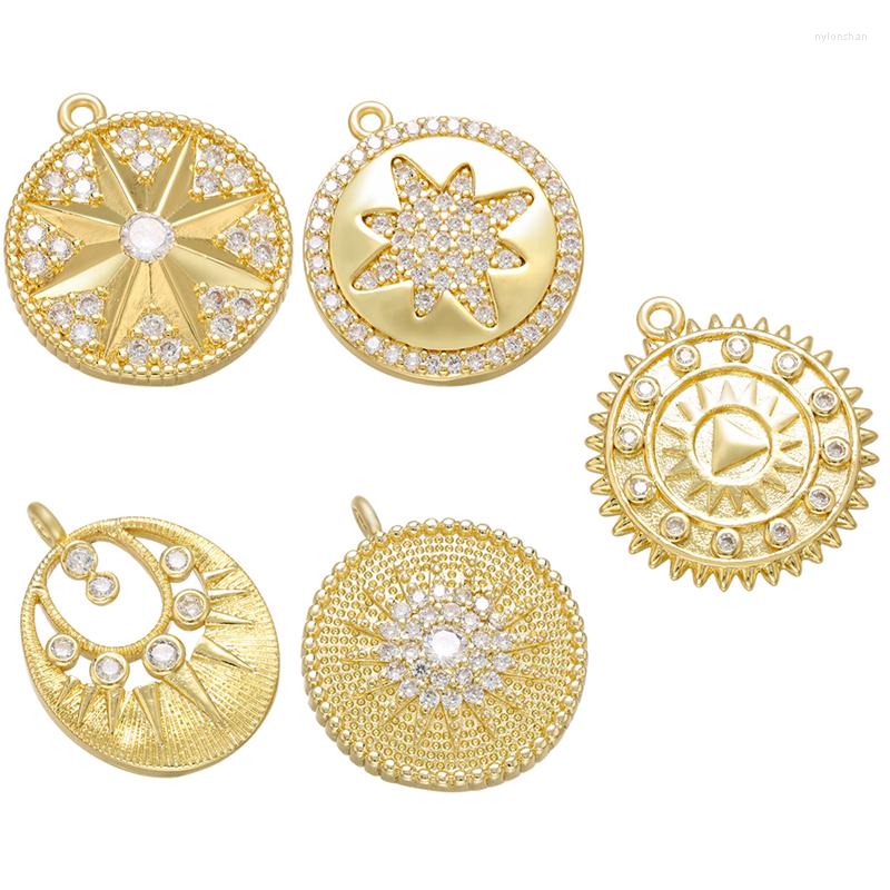 Charms Gold Color Round CZ Necklace Pendant For Women DIY Handmade Jewelry Accessories Making Findings Wholesale VD827Charms
Charms Gold Color Round CZ Necklace Pendant For Women DIY Handmade Jewelry Accessories Making Findings Wholesale VD827Charms