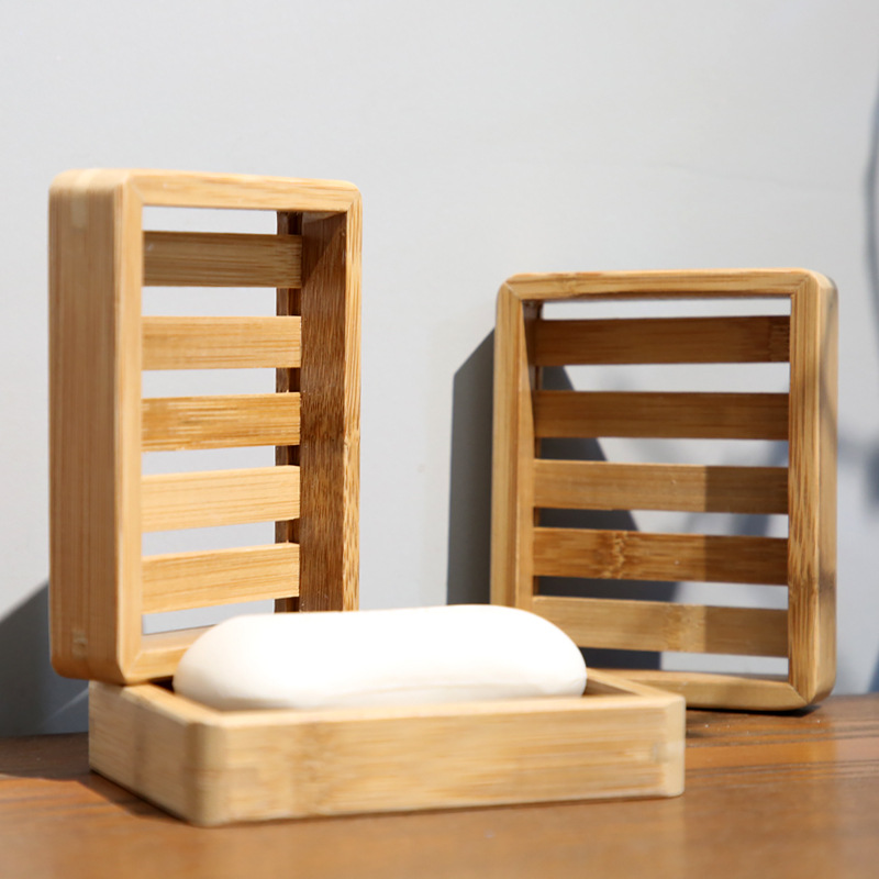 Handmade 100 Biodegradable Bathroom Top Quality Natural Wooden Soap Dish Bamboo Soap Dishes Holder9923174