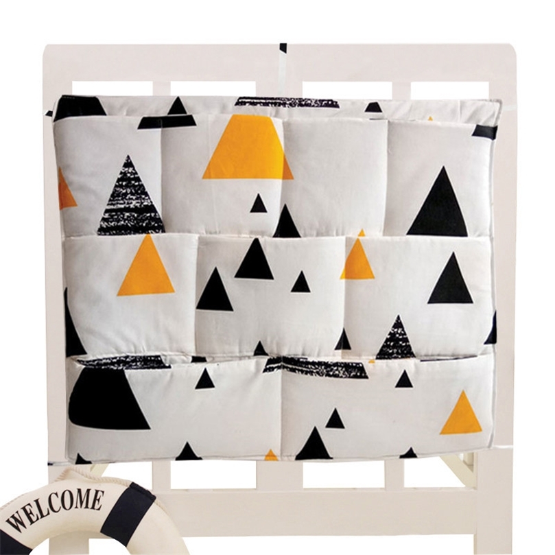 Cartoon Rooms Nursery Hanging Storage Bag Baby Cot Bed Crib Organizer Toy Diaper Pocket for born Crib Bedding Set 5060 cm 220531