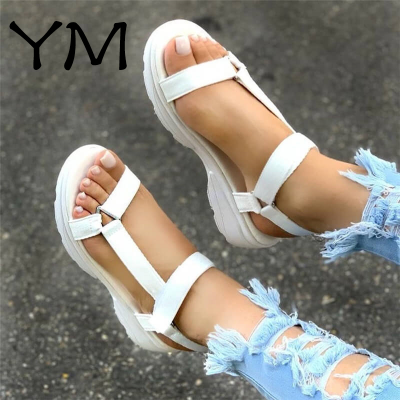 Big Size 43 Multi Colors Casual Shoes Woman Flat Dropship Comfortable Sandals Female Light Sandalias De Mujer 220628