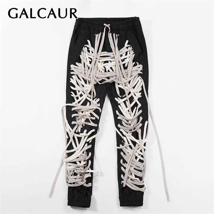 GALCAUR Patchwork Bandage Pant For Women High Waist Lace Up Pockets Plus Size Hit Color Harem Pants Female Fashion 201228, Black
GALCAUR Patchwork Bandage Pant For Women High Waist Lace Up Pockets Plus Size Hit Color Harem Pants Female Fashion 201228, Black