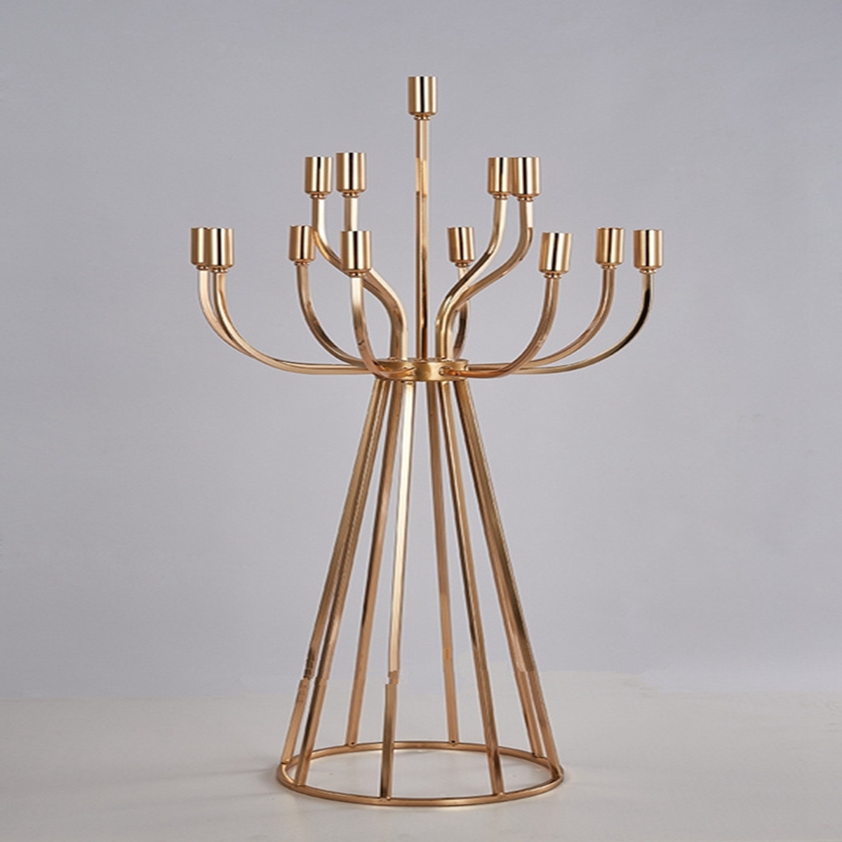 Decoration Candle Holders Metal Candlestick Flower Vase Table Centrepiece Event Flower Rack Floor Road Lead Wedding imake176