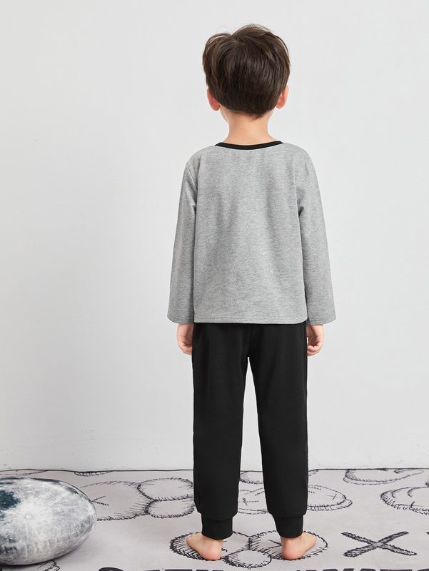 Toddler Boys Headphone & Letter Graphic PJ Set SHE
