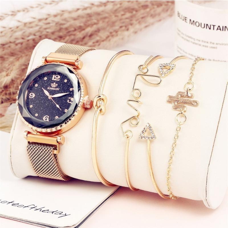 Wristwatches Star Watch Fashion Milan Mesh Band Quartz + Bracelet Set 5PCS/Se, Brown
Wristwatches Star Watch Fashion Milan Mesh Band Quartz + Bracelet Set 5PCS/Se, Brown