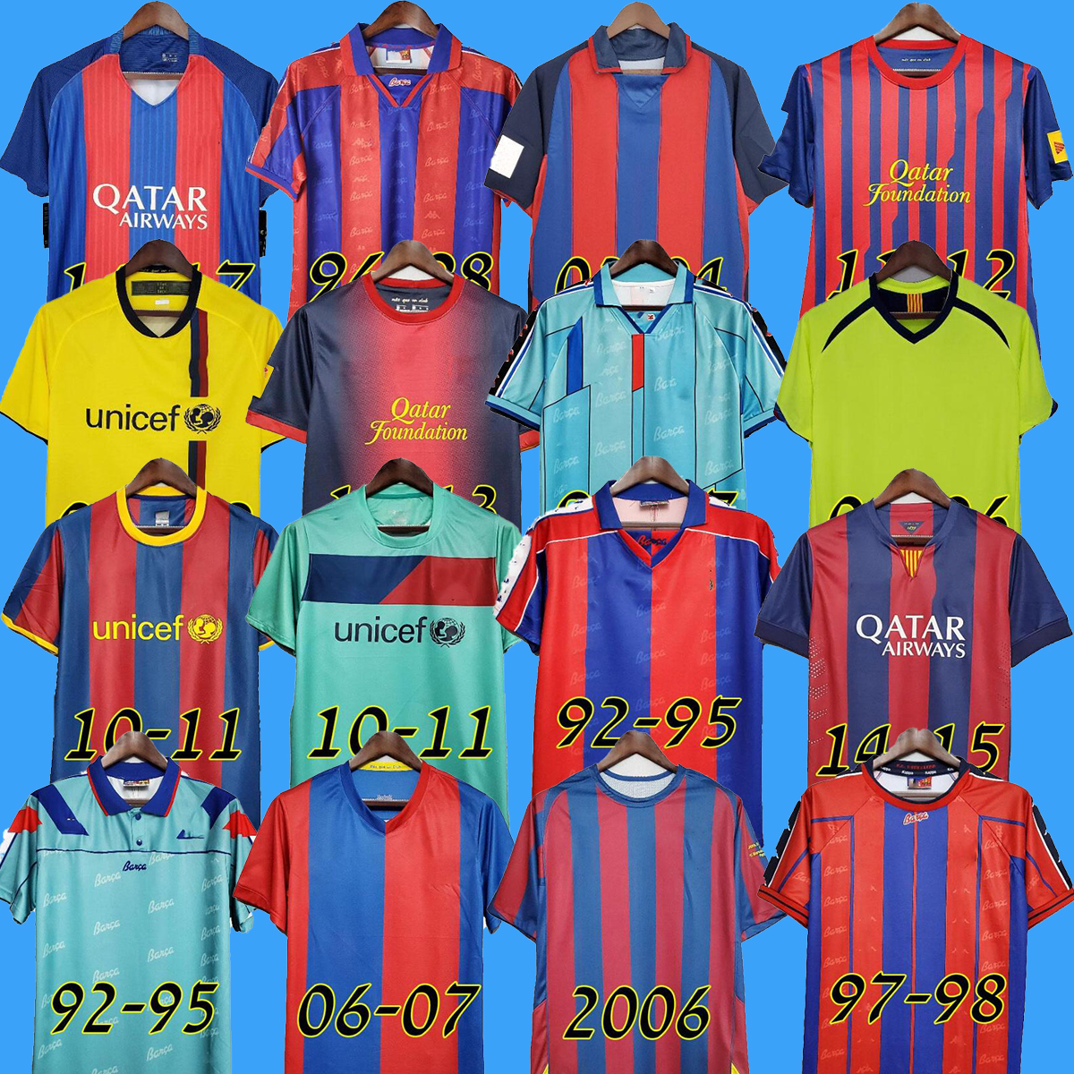 Retro MESSIs soccer jerseys barca 96 97 07 08 09 10 11 XAVI RONALDINHO RONALDO RIVALDO GUARDIOLA Iniesta finals classic maillot de foot 1899 1999 football shirts 03, 2006
Retro MESSIs soccer jerseys barca 96 97 07 08 09 10 11 XAVI RONALDINHO RONALDO RIVALDO GUARDIOLA Iniesta finals classic maillot de foot 1899 1999 football shirts 03, 2006