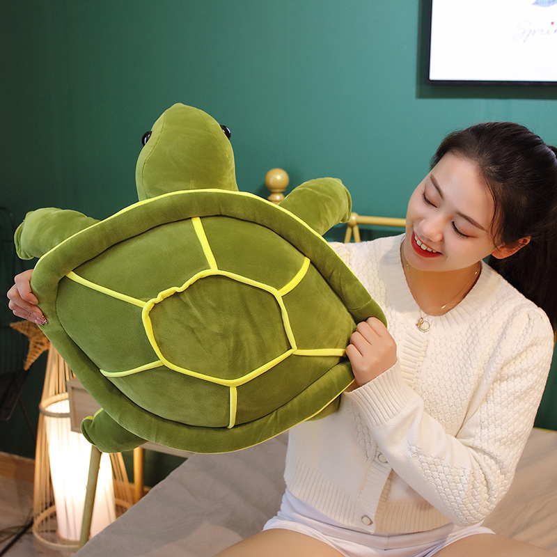 35/45/55cm Lovely Tortoise Plush Toy Kawaii Animal Dolls Stuffed Soft Sea Turtle Pillow Birthday Gifts for Children Girl 220409