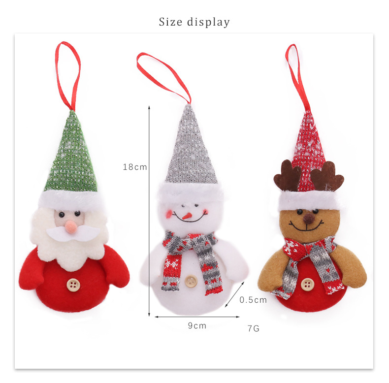 Christmas Decorations Cartoon Figures Pendant Accessories Scene Ornaments Props Kindergarten Gifts