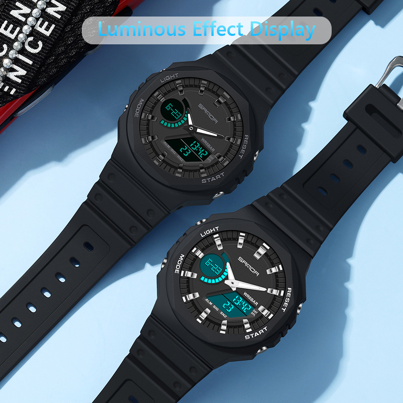 SANDA Casual Mens Watches 50M Waterproof Sport Quartz Watch for Male Wristwatch Digital G Style Shock Relogio Masculino 220521 - view 6