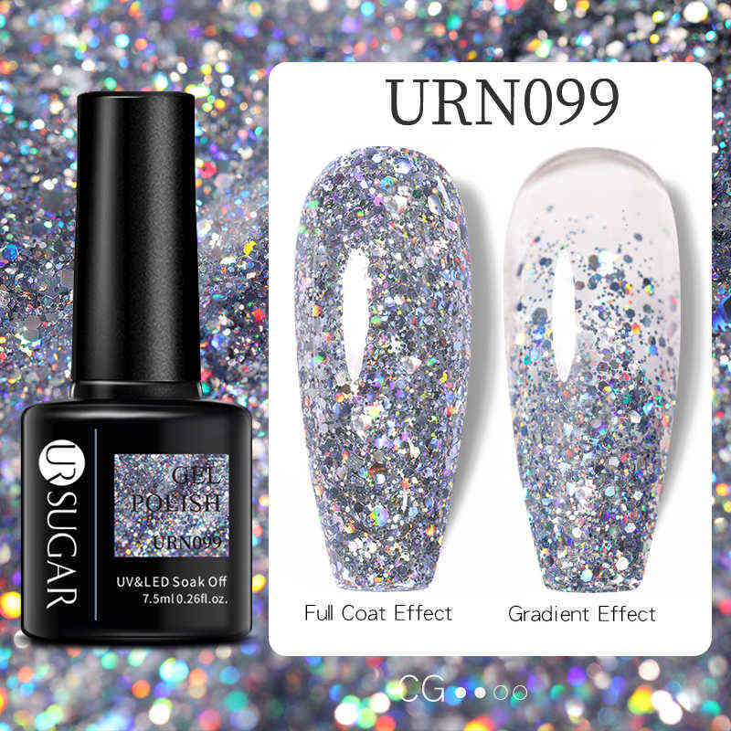 NXY Nail Gel 7 5ml Silver Glitter Sequins Uv Polish Semi Permanent Soak Off Led Manicure Art Hybrid Varnish 0328