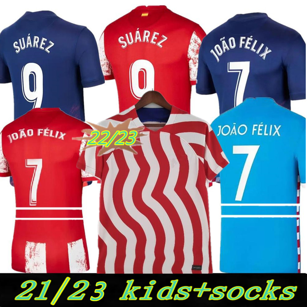 22 23 SUAREZ Soccer Jerseys JOAO FELIX 2021 2022 GRIEZMANN ATLETICO M. LLORENTE CORREA MADRID KOKE CARRASCO home away 3rd adult men kids kit youth Football Shirt
22 23 SUAREZ Soccer Jerseys JOAO FELIX 2021 2022 GRIEZMANN ATLETICO M. LLORENTE CORREA MADRID KOKE CARRASCO home away 3rd adult men kids kit youth Football Shirt
